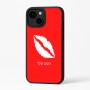 כיסוי בעיצוב אישי עם השם שלך לדגם - Apple iPhone 16 Plus בעיצוב שפתיים - נשיקה
