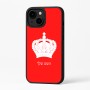 כיסוי בעיצוב אישי עם השם שלך לדגם - Apple iPhone 16 Plus בעיצוב כתר מלכותי