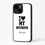 כיסוי בעיצוב אישי עם השם שלך לדגם - Apple iPhone 16 Plus בעיצוב אוהבת את החבר שלי