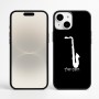כיסוי בעיצוב אישי עם השם שלך לדגם - Apple iPhone 16 Plus בעיצוב סקסופון