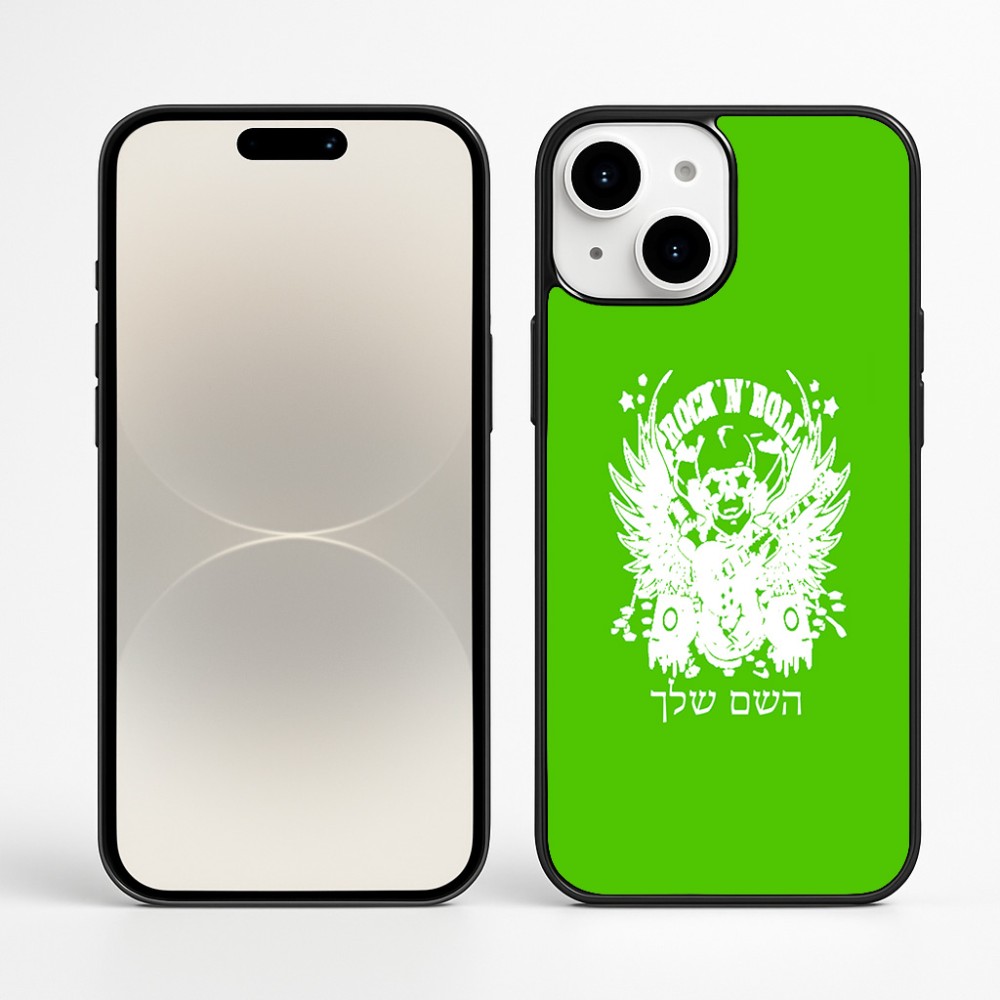 כיסוי בעיצוב אישי עם השם שלך לדגם - Apple iPhone 16 Plus בעיצוב רוקנרול