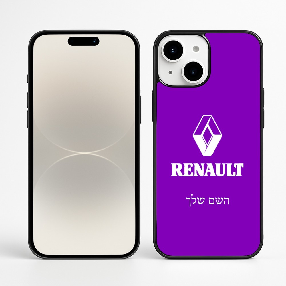 כיסוי בעיצוב אישי עם השם שלך לדגם - Apple iPhone 16 Plus בעיצוב רנו