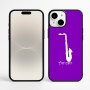 כיסוי בעיצוב אישי עם השם שלך לדגם - Apple iPhone 16 Plus בעיצוב סקסופון