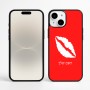 כיסוי בעיצוב אישי עם השם שלך לדגם - Apple iPhone 16 Plus בעיצוב שפתיים - נשיקה