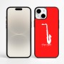 כיסוי בעיצוב אישי עם השם שלך לדגם - Apple iPhone 16 Plus בעיצוב סקסופון