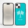 כיסוי בעיצוב אישי עם השם שלך לדגם - Apple iPhone 16 Plus בעיצוב דגל המירוץ