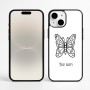כיסוי בעיצוב אישי עם השם שלך לדגם - Apple iPhone 16 Plus בעיצוב פרפר