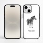 כיסוי בעיצוב אישי עם השם שלך לדגם - Apple iPhone 16 Plus בעיצוב זברה