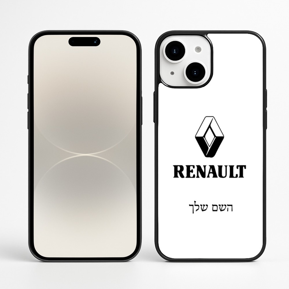 כיסוי בעיצוב אישי עם השם שלך לדגם - Apple iPhone 16 Plus בעיצוב רנו