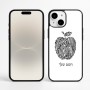 כיסוי בעיצוב אישי עם השם שלך לדגם - Apple iPhone 16 Plus בעיצוב הדפס תפוח