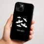 כיסוי בעיצוב אישי עם השם שלך לדגם - Apple iPhone 16 Plus בעיצוב עטלפים