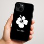 כיסוי בעיצוב אישי עם השם שלך לדגם - Apple iPhone 16 Plus בעיצוב פרח היביסקוס