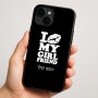 כיסוי בעיצוב אישי עם השם שלך לדגם - Apple iPhone 16 Plus בעיצוב לנשק את החברה שלי