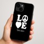 כיסוי בעיצוב אישי עם השם שלך לדגם - Apple iPhone 16 Plus בעיצוב אהבה