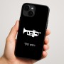 כיסוי בעיצוב אישי עם השם שלך לדגם - Apple iPhone 16 Plus בעיצוב חצוצרה