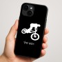 כיסוי בעיצוב אישי עם השם שלך לדגם - Apple iPhone 16 Plus בעיצוב רוכב אופניים
