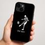 כיסוי בעיצוב אישי עם השם שלך לדגם - Apple iPhone 16 Plus בעיצוב שחקן כדורגל