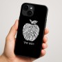 כיסוי בעיצוב אישי עם השם שלך לדגם - Apple iPhone 16 Plus בעיצוב הדפס תפוח