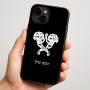 כיסוי בעיצוב אישי עם השם שלך לדגם - Apple iPhone 16 Plus בעיצוב פרחי קרן