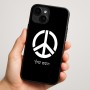 כיסוי בעיצוב אישי עם השם שלך לדגם - Apple iPhone 16 Plus בעיצוב סמל השלום