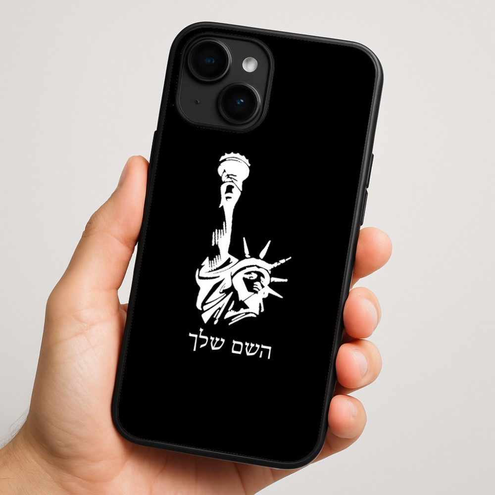 כיסוי בעיצוב אישי עם השם שלך לדגם - Apple iPhone 16 Plus בעיצוב פסל החירות