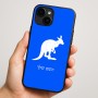 כיסוי בעיצוב אישי עם השם שלך לדגם - Apple iPhone 16 Plus בעיצוב קנגורו