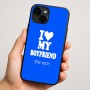 כיסוי בעיצוב אישי עם השם שלך לדגם - Apple iPhone 16 Plus בעיצוב אוהבת את החבר שלי