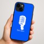 כיסוי בעיצוב אישי עם השם שלך לדגם - Apple iPhone 16 Plus בעיצוב מיקרופון