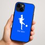 כיסוי בעיצוב אישי עם השם שלך לדגם - Apple iPhone 16 Plus בעיצוב שחקנית כדורגל - אישה