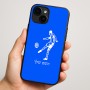 כיסוי בעיצוב אישי עם השם שלך לדגם - Apple iPhone 16 Plus בעיצוב שחקן כדורגל
