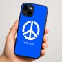 כיסוי בעיצוב אישי עם השם שלך לדגם - Apple iPhone 16 Plus בעיצוב סמל השלום