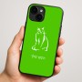 כיסוי בעיצוב אישי עם השם שלך לדגם - Apple iPhone 16 Plus בעיצוב חתול