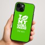 כיסוי בעיצוב אישי עם השם שלך לדגם - Apple iPhone 16 Plus בעיצוב לנשק את החברה שלי