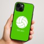 כיסוי בעיצוב אישי עם השם שלך לדגם - Apple iPhone 16 Plus בעיצוב כדור כדורעף