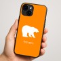 כיסוי בעיצוב אישי עם השם שלך לדגם - Apple iPhone 16 Plus בעיצוב דוב