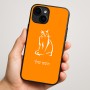כיסוי בעיצוב אישי עם השם שלך לדגם - Apple iPhone 16 Plus בעיצוב חתול