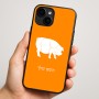 כיסוי בעיצוב אישי עם השם שלך לדגם - Apple iPhone 16 Plus בעיצוב חזיר