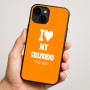 כיסוי בעיצוב אישי עם השם שלך לדגם - Apple iPhone 16 Plus בעיצוב אוהב את החברה שלי