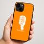 כיסוי בעיצוב אישי עם השם שלך לדגם - Apple iPhone 16 Plus בעיצוב מיקרופון