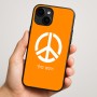 כיסוי בעיצוב אישי עם השם שלך לדגם - Apple iPhone 16 Plus בעיצוב סמל השלום
