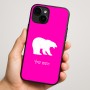 כיסוי בעיצוב אישי עם השם שלך לדגם - Apple iPhone 16 Plus בעיצוב דוב