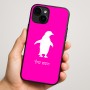 כיסוי בעיצוב אישי עם השם שלך לדגם - Apple iPhone 16 Plus בעיצוב פינגווין
