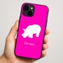 כיסוי בעיצוב אישי עם השם שלך לדגם - Apple iPhone 16 Plus בעיצוב קרנף