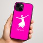 כיסוי בעיצוב אישי עם השם שלך לדגם - Apple iPhone 16 Plus בעיצוב בלרינה