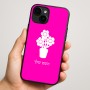 כיסוי בעיצוב אישי עם השם שלך לדגם - Apple iPhone 16 Plus בעיצוב פרח