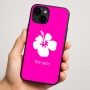 כיסוי בעיצוב אישי עם השם שלך לדגם - Apple iPhone 16 Plus בעיצוב פרח היביסקוס