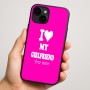 כיסוי בעיצוב אישי עם השם שלך לדגם - Apple iPhone 16 Plus בעיצוב אוהב את החברה שלי