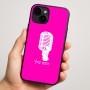 כיסוי בעיצוב אישי עם השם שלך לדגם - Apple iPhone 16 Plus בעיצוב מיקרופון