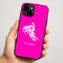 כיסוי בעיצוב אישי עם השם שלך לדגם - Apple iPhone 16 Plus בעיצוב אופנוע שלג