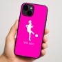 כיסוי בעיצוב אישי עם השם שלך לדגם - Apple iPhone 16 Plus בעיצוב שחקנית כדורגל - אישה